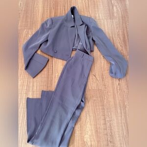 Meshki Charcoal Women's Pantsuit